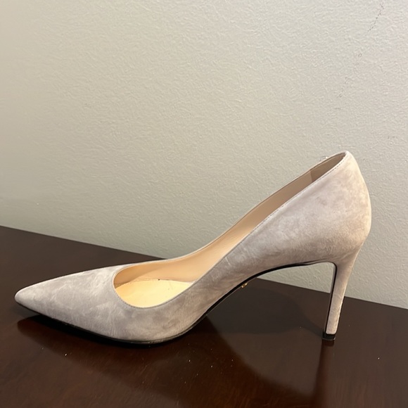 Light Gray Suade Prada Pumps - Picture 9 of 15